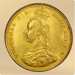 イギリス ヴィクトリア女王 プルーフ1ポンド金貨